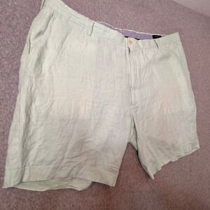 Polo Ralph Lauren Linen Shorts Mint Green Classic Fit Flat Front Preppy Size 44